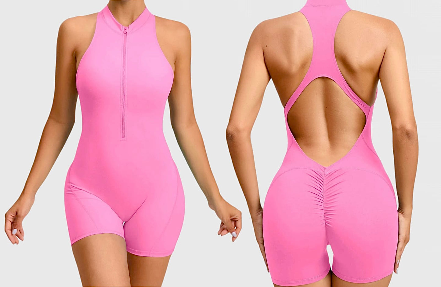 Enterizo zipper active short