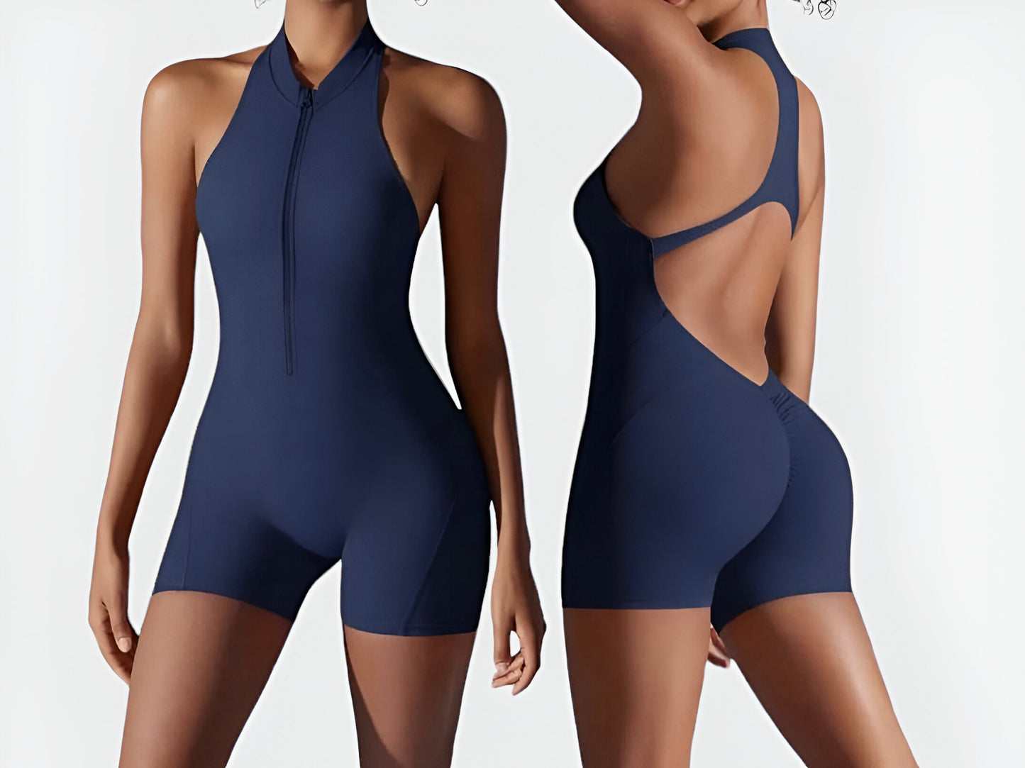Enterizo zipper active short