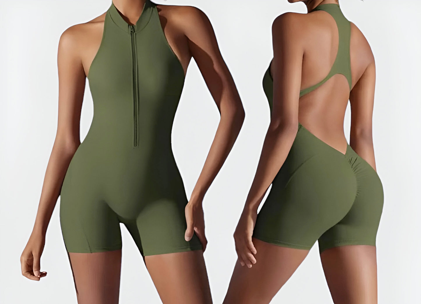 Enterizo zipper active short