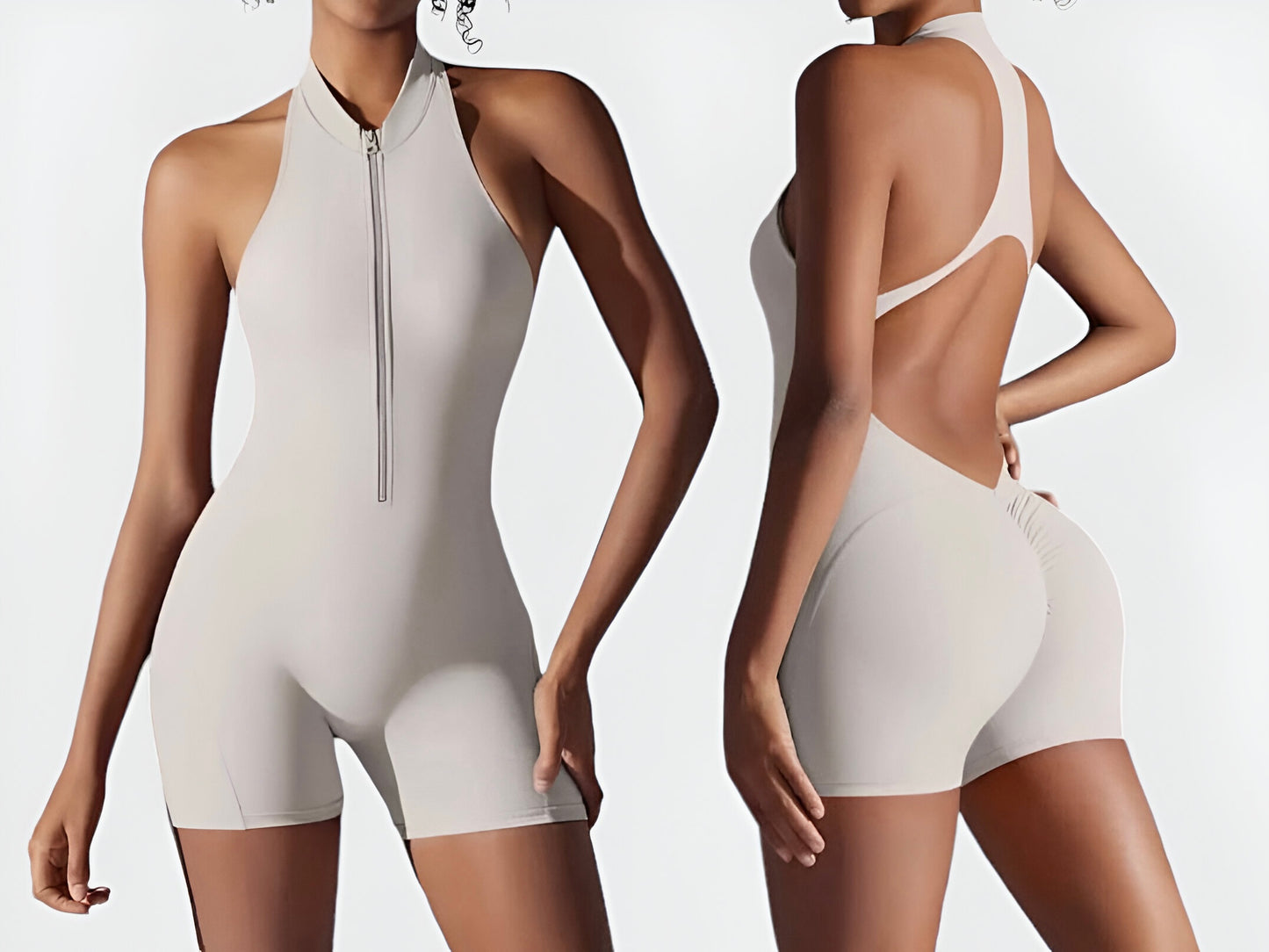 Enterizo zipper active short