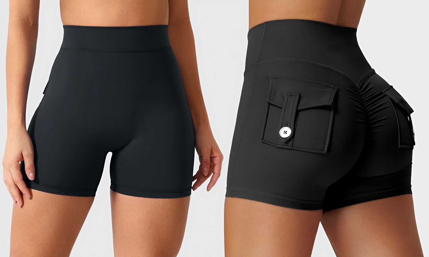 Short push up unicolor pocket
