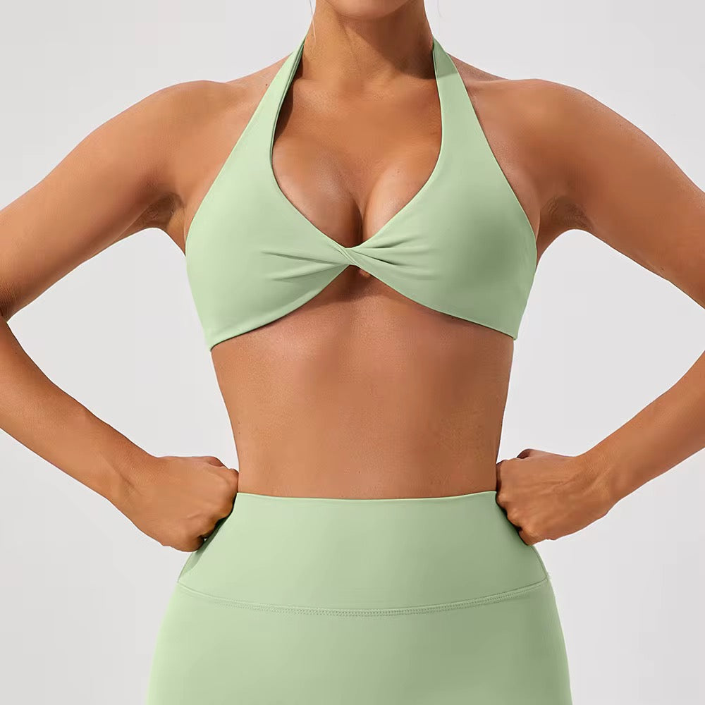 Solid color Push Up top and legging set