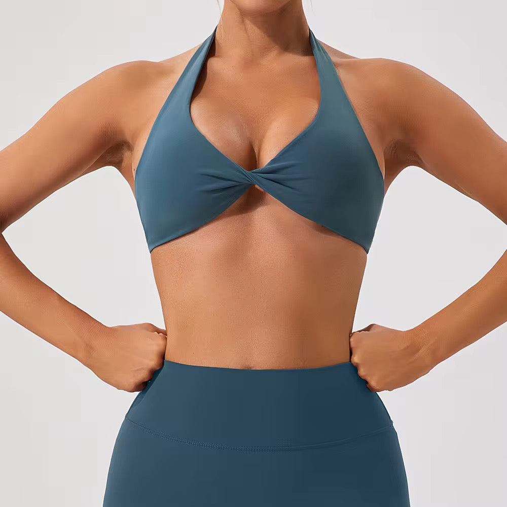 Solid color Push Up top and legging set