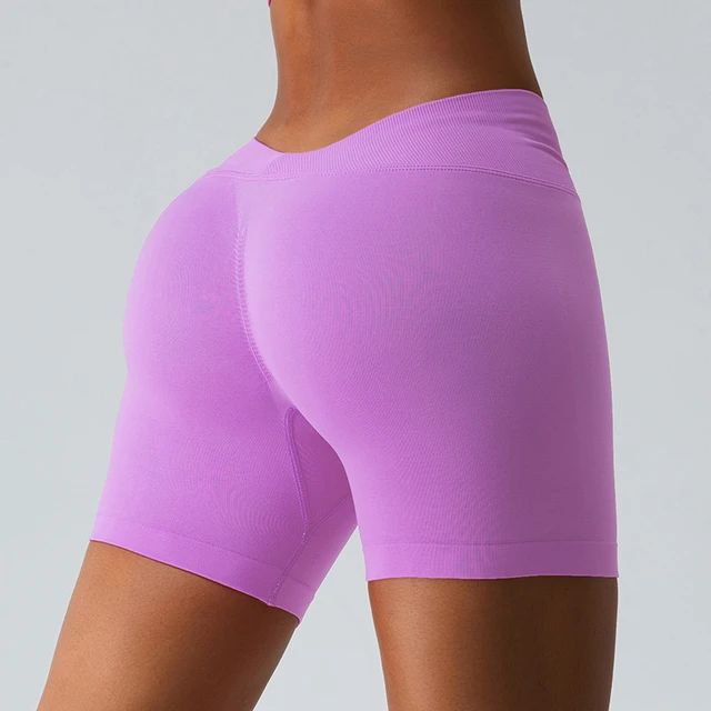 Solid Push Up Shorts V back