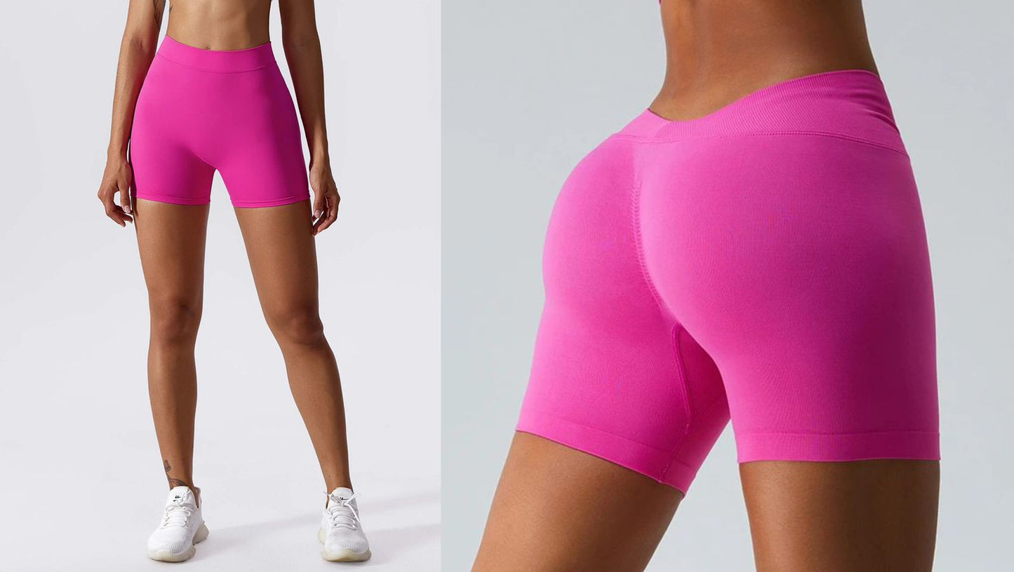 Solid Push Up Shorts V back