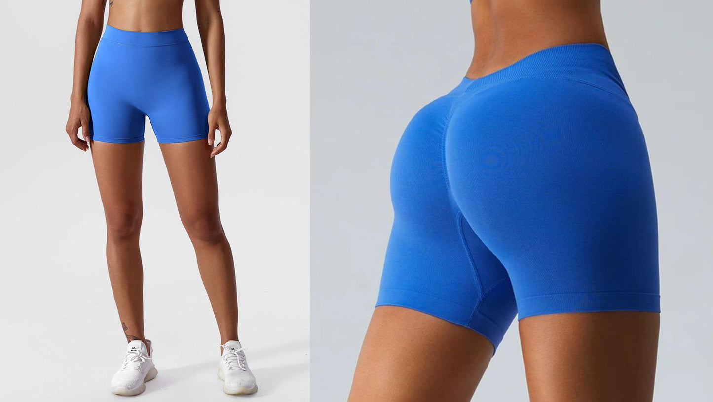 Solid Push Up Shorts V back