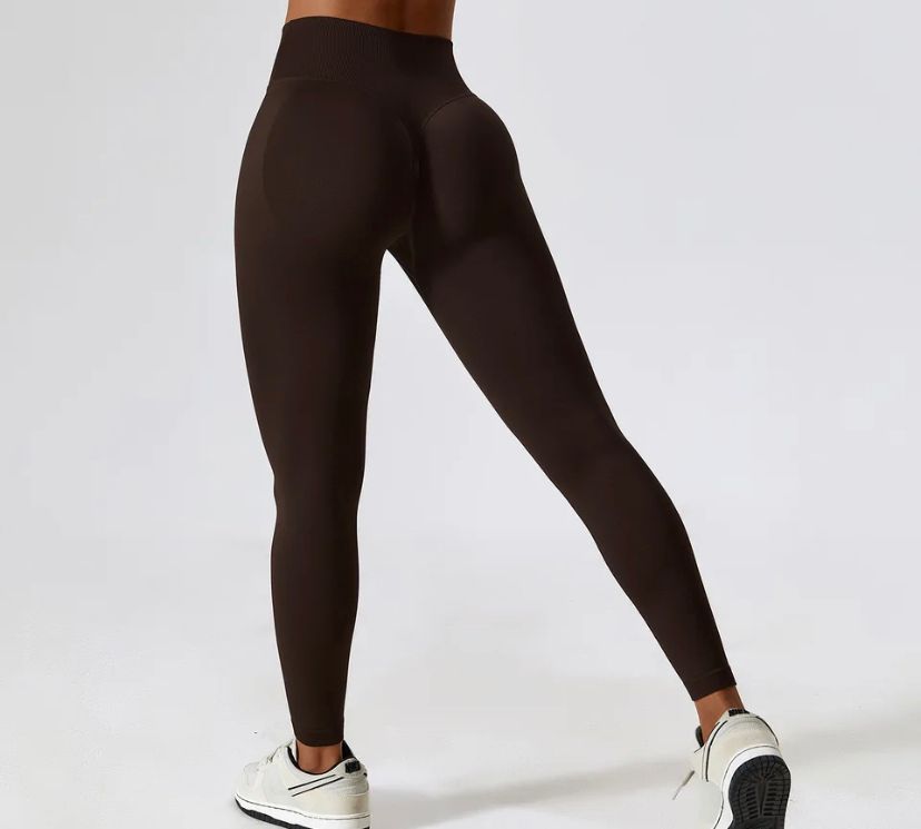 Legging Push Up unicolor V in front