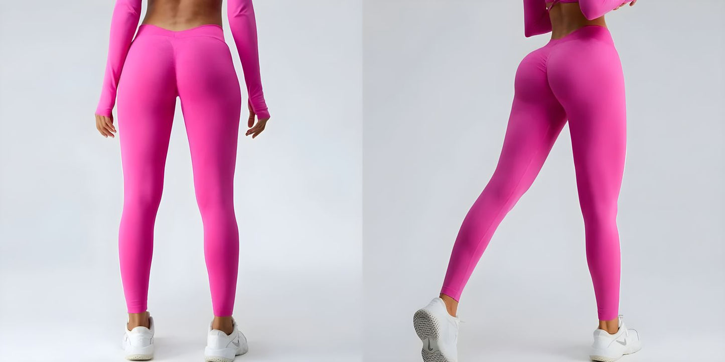 Solid V back Push Up Legging