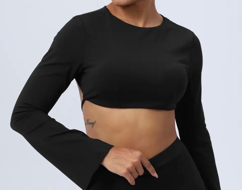 Push Up Unicolor Long Sleeve Legging Set