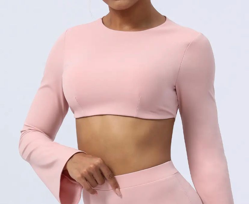 Push Up Unicolor Long Sleeve Legging Set