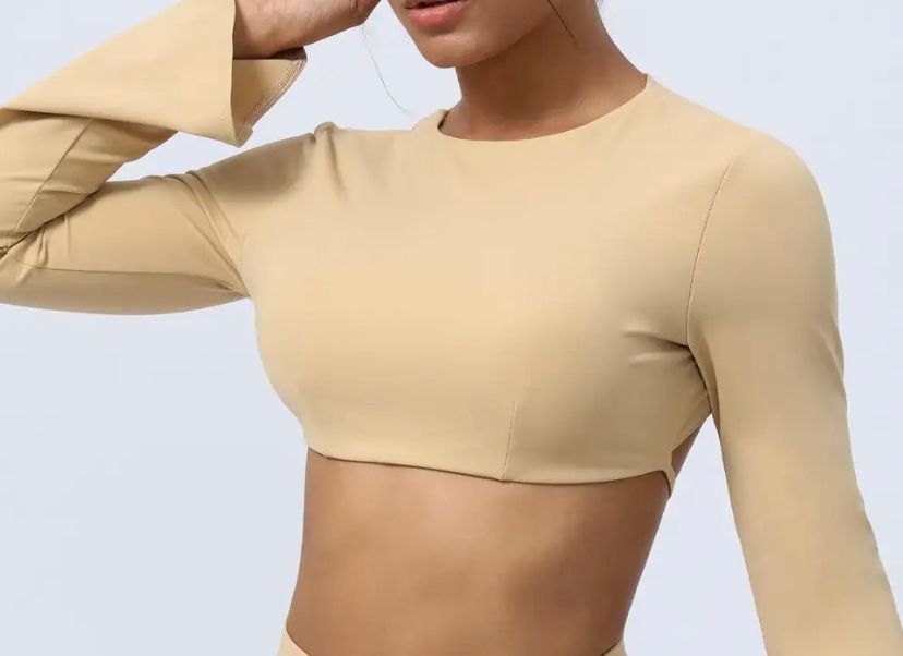 Push Up Unicolor Long Sleeve Legging Set