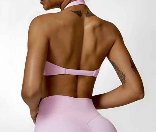 Solid color Push Up top and legging set