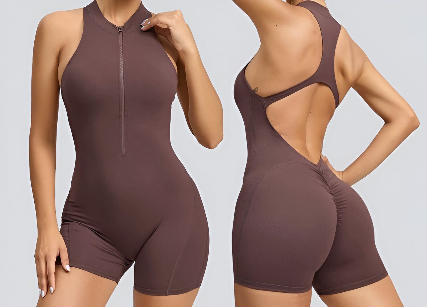 Enterizo zipper active short