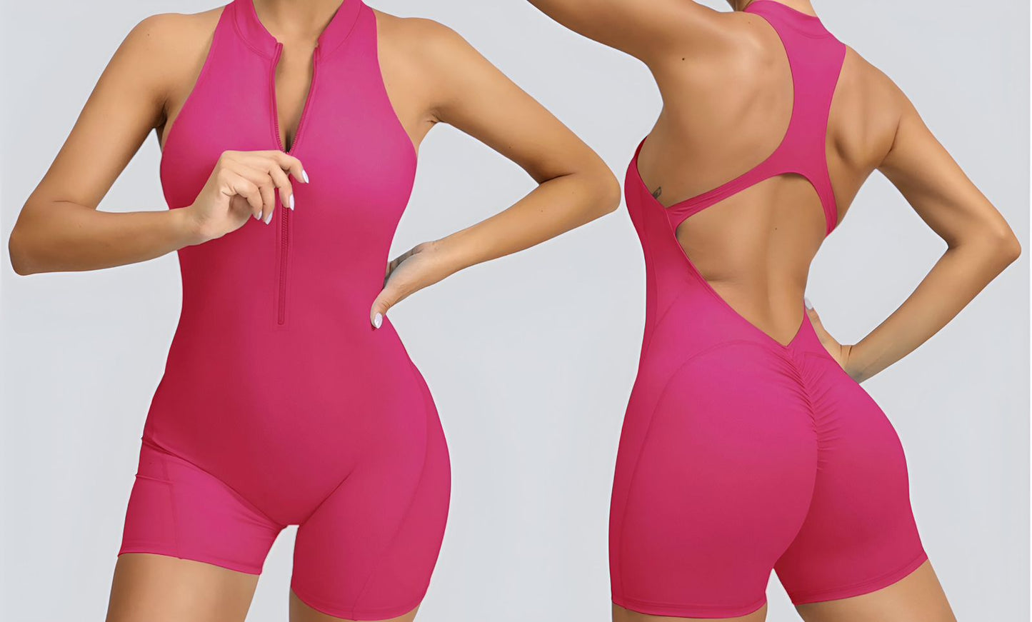 Enterizo zipper active short