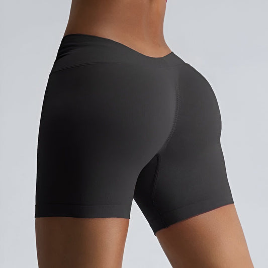 Solid Push Up Shorts V back