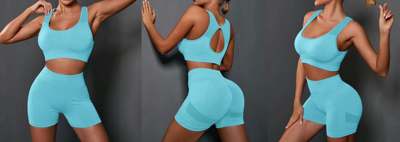 Unicolor Push Up top and shorts set