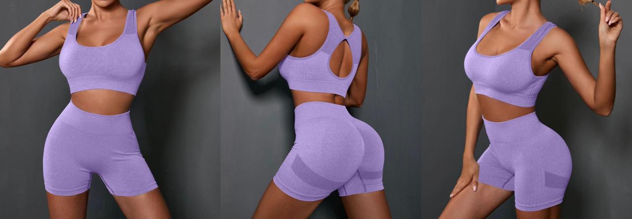 Unicolor Push Up top and shorts set
